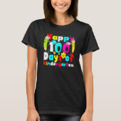 100 Days Of Kindergarten Teacher Student 100 Days  T-shirt (Voorkant)