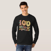 100 Days Of Kindergarten Teacher Student 100th Day T-shirt (Voorkant volledig)
