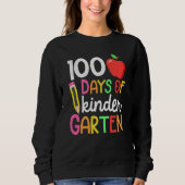 100 Days Of Kindergarten Teacher Student 100th Day Trui (Voorkant)