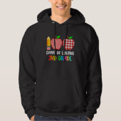 100 Days of Loving 2nd Grade Second Grade Teacher  Hoodie (Voorkant)
