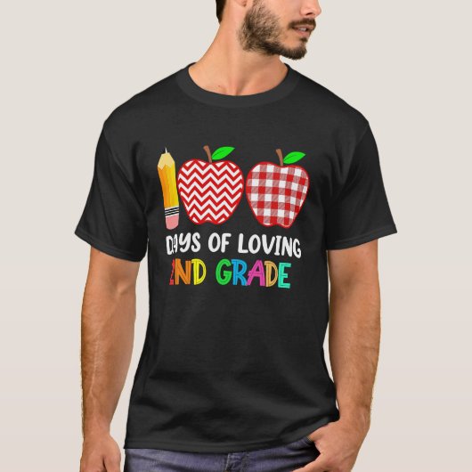 100 Days of Loving 2nd Grade Second Grade Teacher  T-shirt (Voorkant)