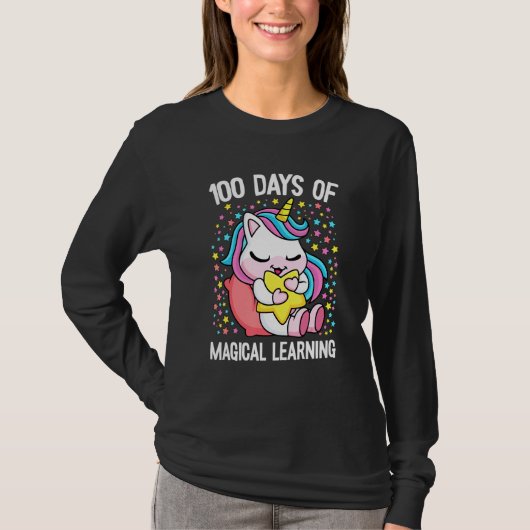 100 Days Of Magical Learning 100th Day Of School U T-shirt (Voorkant)