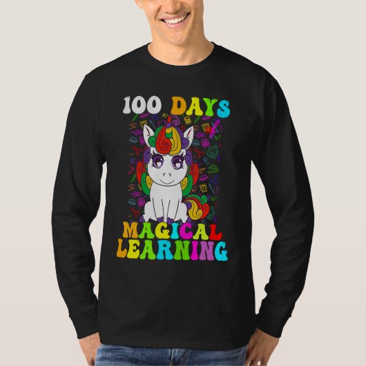 100 Days Of Magical Learning 100th Day Of School U T-shirt (Voorkant)