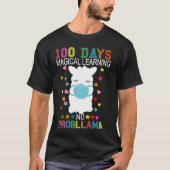 100 Days of Magical Learning No Probllama Llama Ma T-shirt (Voorkant)
