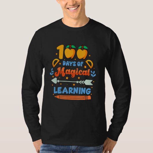 100 Days Of Magical Learning  Student Teacher T-shirt (Voorkant)