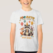 100 Days of Paw-some Fun: Leuk Dierenfeest Tri-Blend Shirt (Voorkant)
