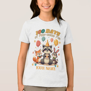 100 Days of Paw-some Fun: Leuk Dierenfeest Tri-Blend Shirt