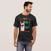 100 Days Of Pre K No Prob Llama Teacher 100th Day  T-shirt (Voorkant volledig)