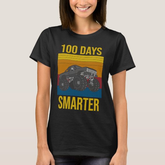 100 Days of School 100th Day 100 Days Smarter Mons T-shirt (Voorkant)