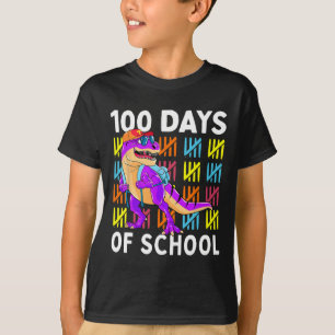 100 Days Of School 100th Day Dino T-shirt