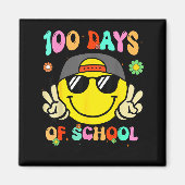 100 Days Of School 100th Day Smile Groovy Face Tea Magneet (Voorkant)