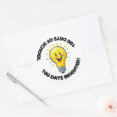 100 days of school 100th day student class T-Shirt Ronde Sticker (Envelop)