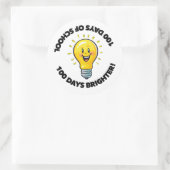 100 days of school 100th day student class T-Shirt Ronde Sticker (Tas)