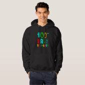 100 Days Of School 100th Day Teachers Students Boy Hoodie (Voorkant volledig)