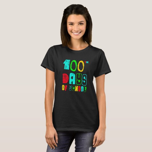 100 Days Of School 100th Day Teachers Students Boy T-shirt (Voorkant volledig)