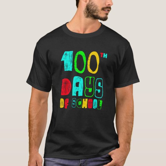 100 Days Of School 100th Day Teachers Students Boy T-shirt (Voorkant)