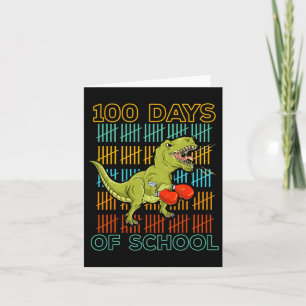 100 Days of School 2025 Dinosaurus Boksen MMA Mart Kaart