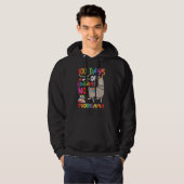 100 Days Of School 2nd Grade No Probllama Llama St Hoodie (Voorkant volledig)