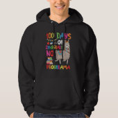 100 Days Of School 2nd Grade No Probllama Llama St Hoodie (Voorkant)