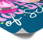 100 Days Of School 4th Grade Girls Coquette Bow  Poster (Hoek)