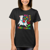 100 Days Of School 4th Grade No Prob Llama Teacher T-shirt (Voorkant)