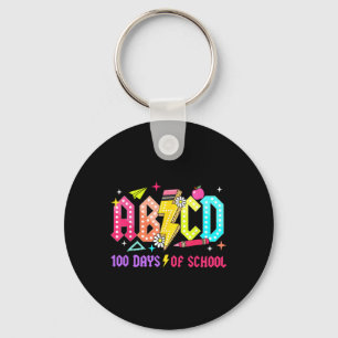 100 Days of School ABCD Docenten Student Rock Boys Sleutelhanger