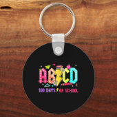 100 Days of School ABCD Docenten Student Rock Boys Sleutelhanger (Voorkant)