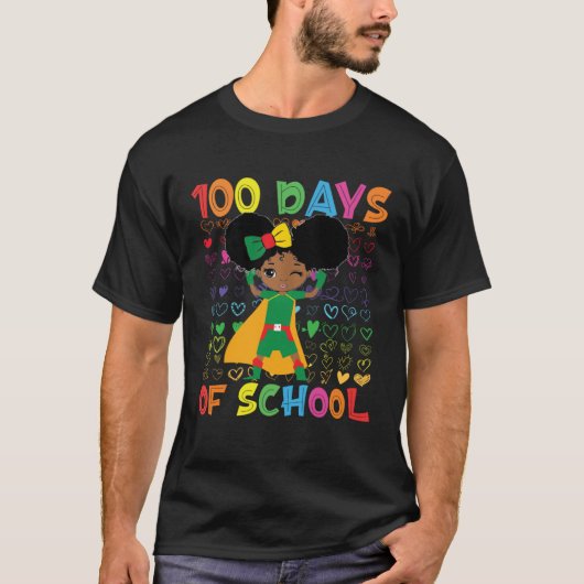 100 Days Of School and Black History Month African T-shirt (Voorkant)