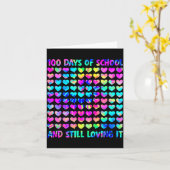 100 Days Of School And Still Love It Tie Dye 100th Kaart (Gele Bloem)