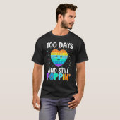 100 Days Of School And Still Poppin 100th Day Hear T-shirt (Voorkant volledig)