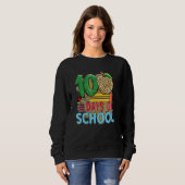 100 Days Of School Apple Pencil Student Teacher Trui (Voorkant volledig)