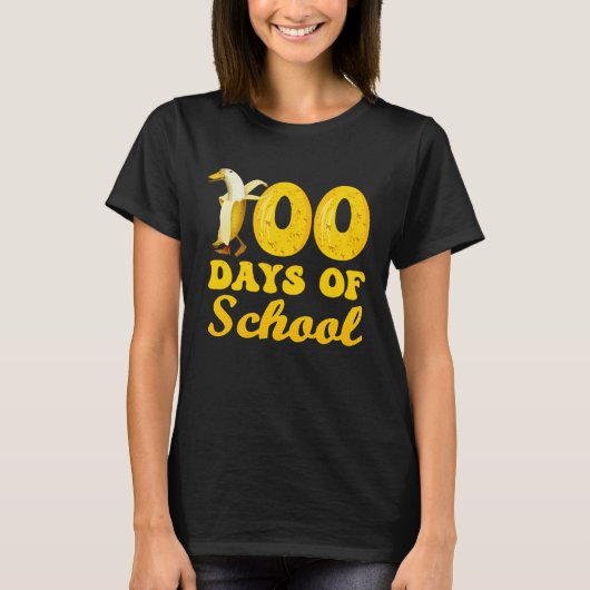 100 Days Of School Banana 100 Days Of School T-shirt (Voorkant)