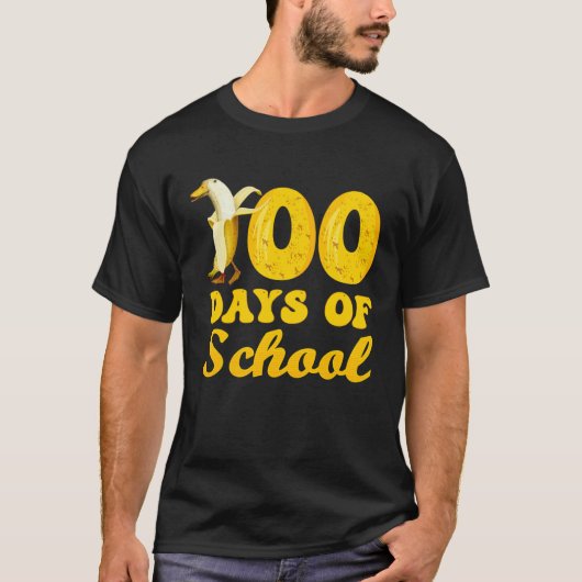 100 Days Of School Banana 100 Days Of School T-shirt (Voorkant)
