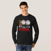 100 Days Of School  Baseball 100 Days Smarter 100t T-shirt (Voorkant volledig)
