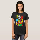 100 Days Of School Baseball Basketball Soccer Foot T-shirt (Voorkant volledig)