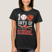 100 Days Of School Baseball Player Teacher Student T-shirt (Voorkant)