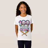 100 Days of School Baseball Shirt PNG (Voorkant volledig)