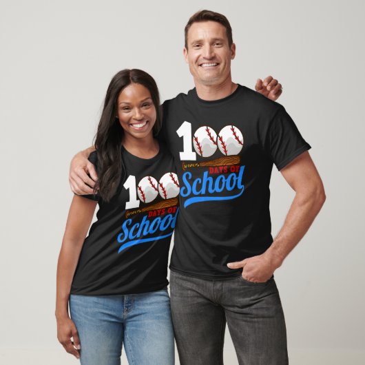 100 Days of School Baseball Teacher Kids 100th Day T-shirt (Unisex)