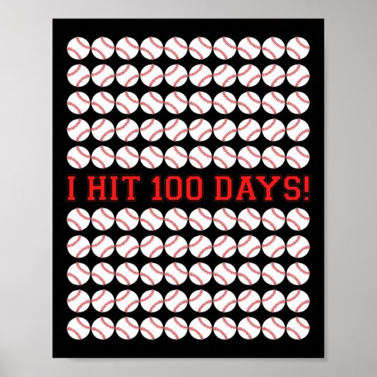 100 Days of School beroemd gemaakt door 100th Day  Poster (Voorkant)
