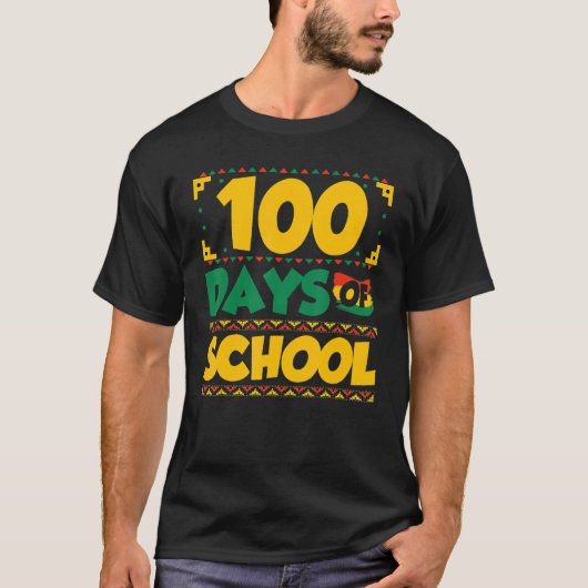 100 Days of School Black History Month Theme Teach T-shirt (Voorkant)