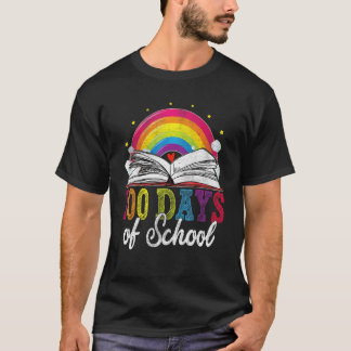 100 Days of School Book Rainbow 100 Day Of School  T-shirt