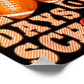 100 Days Of School Boys 100th Day Of School Footba Poster (Hoek)