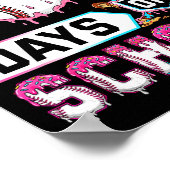100 Days Of School Boys Baseball Drip 100th Day Ki Poster (Hoek)