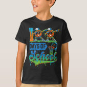 100 Days Of School Boys Basketball Drip 100th Day  T-shirt (Voorkant)