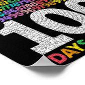 100 Days Of School Boys Girls Kids Math Teacher Ki Poster (Hoek)