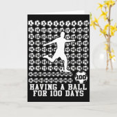 100 Days Of School Boys Soccer 100th Day Of School Kaart (Gele Bloem)