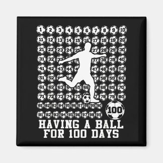 100 Days Of School Boys Soccer 100th Day Of School Magneet