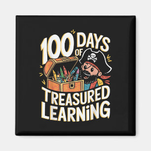 100 Days of School Boys Teacher 100th Day Pirate O Magneet