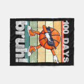 100 Days Of School Bruh Funny Kids Boys Dabbing Ba Fleece Deken (Voorkant (Horizontaal))