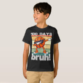 100 Days Of School Bruh Funny Kids Boys Dabbing Ba T-shirt (Voorkant volledig)
